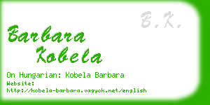 barbara kobela business card